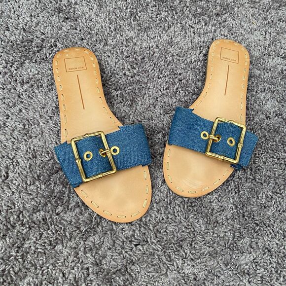 Dolce Vita Shoes - DOLCE VITA Dasa Denim Summer Vacation Beach Cruise Slide Sandal Size 11